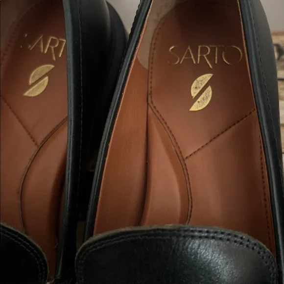 SARTO (US 6) by Franco Sarto Eda Loafer Leather Padded Sturdy Sole English Green - Picture 8 of 16